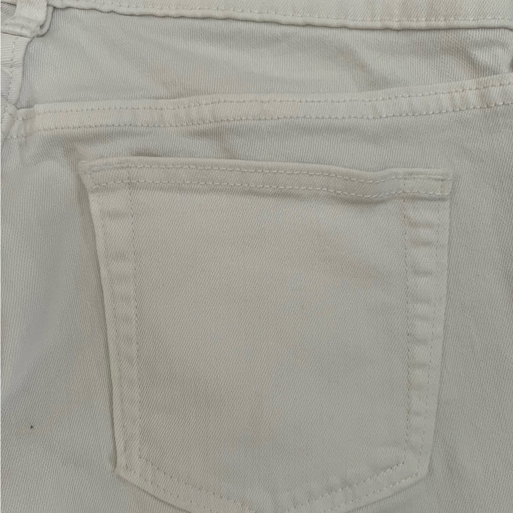 Gap Long & Lean Optic White Flared Denim Mid Rise (8.5”) Jeans Size 6/28. - Picture 8 of 14